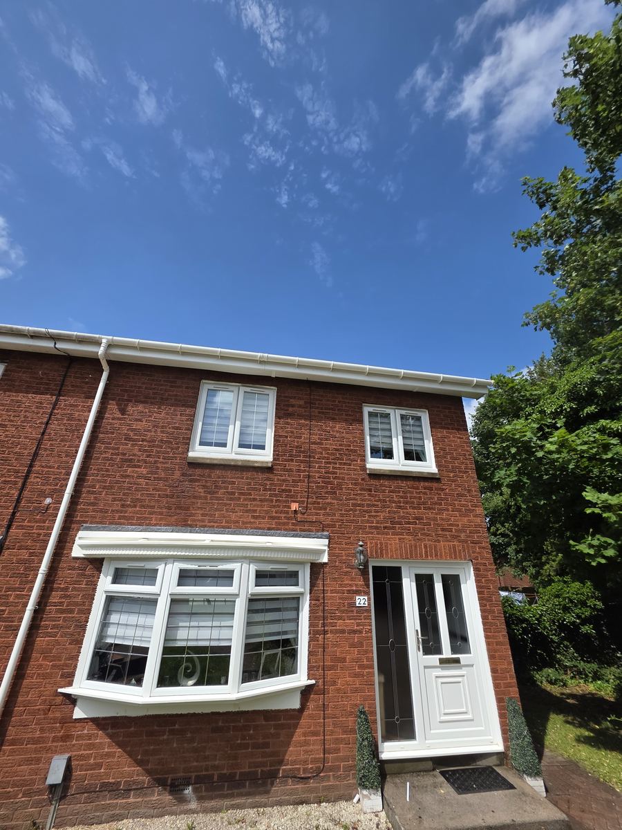 Bright white fascias and soffits after cleaning